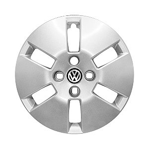 CALOTA ARO 14 UP 2014 ATÉ 2016 PRATA COM EMBLEMA RESINADO