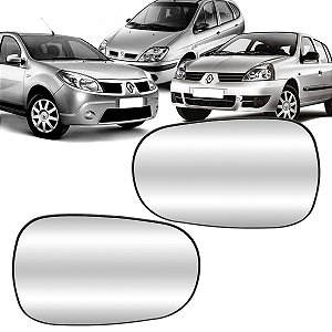 PAR LENTE DE RETROVISOR CLIO/SCENIC/SANDERO/LOGAN 1996/2009