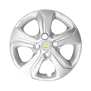 Calota Aro 14 Gm Onix/prisma 2020 Prata C/ Emblema Unidade