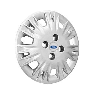 Jogo Calota Aro 15 New Fiesta 14/17 Prata Emblema Resinado