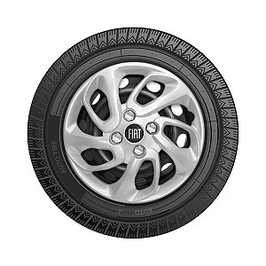 Calota Aro 14 Fiat Uno Attractive 2015 Até 2016 Prata