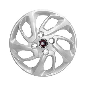 Jogo Calota Aro 14 Fiat Uno Attractive 2015 A 2016 Prata