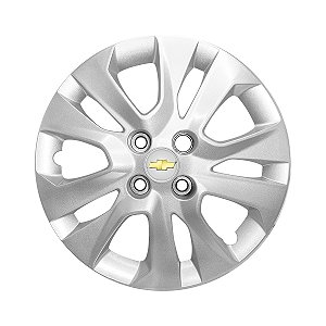 Calota Aro 15 Gm Onix/prisma 2020 Prata Com Emblema Resinado