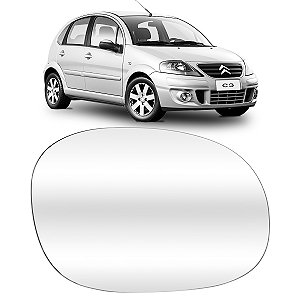 Lente De Retrovisor Citroen C3 2004 Até 2012 Convexo