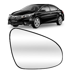 Lente De Retrovisor Corolla 2015/2019 Convexo Envelopado