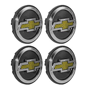 Jogo Meio Roda Gm Vectra Gtx 2006 55mm Grafite C/ Dourado