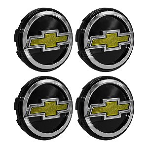 Jogo Meio Roda Gm Vectra Gtx 2006 51mm Preto C/ Dourado