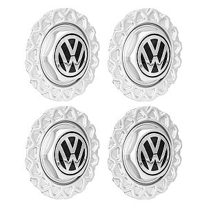 Jogo Calota Meio Roda Bbs Vw Santana Com Emblema Resinado