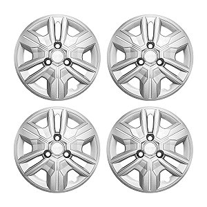 Jogo Calota Aro 14 Renault Kwid Outsider 2024 (Prata)