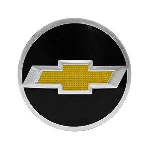 Calota Centro Roda Emblema Binno Com Emblema GM Preto 56mm