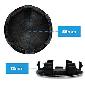 Jogo Calota Centro De Roda Binno 56mm Emblema Fiat Vermelho