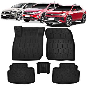Kit Tapete Elevado 5 Peças Bandeja Vw Polo 2017 á 2025