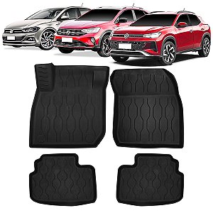 Kit Tapete Elevado 4 Peças Bandeja Vw Nivus 2020 Até 2025