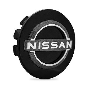 Calota Meio Roda Logo Novo Nissan Kicks 2016 Até 2024 51mm Preta