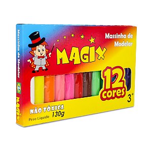 Massinha De Modelar 12 Cores Magix 130g Multicolor
