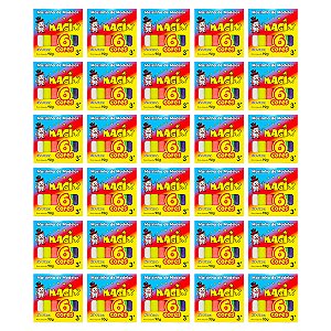 Kit 30 Massinha De Modelar 6 Cores Magix 90g Multicolor