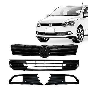 Kit Grade Superior/parachoque Central/laterais Com Milha Gol Voyage Saveiro G6 Até 2016