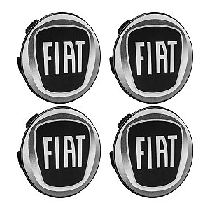 Jogo Calota Meio Roda Porta Logo Binno 56mm Emblema Resinado