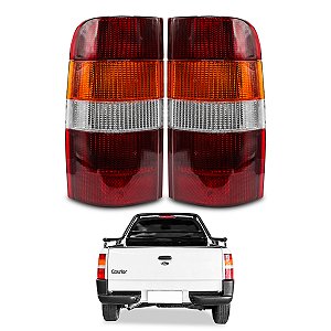 Par Lanterna Traseira Courier 1996 até 2009 Tricolor