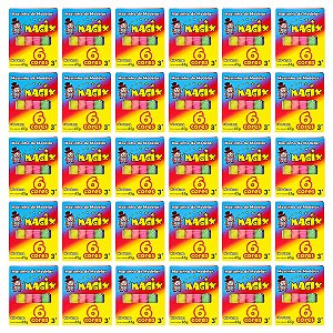 Kit 30 Massinha De Modelar 6 Cores Magix 65g Multicolor