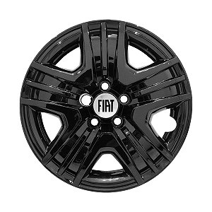 Calota Aro 16 Fiat Toro 2022/... Preto Brilhante C/Emblema