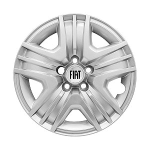 Calota Meio Roda Aro 16 Fiat Toro 2022/... Prata C/Emblema