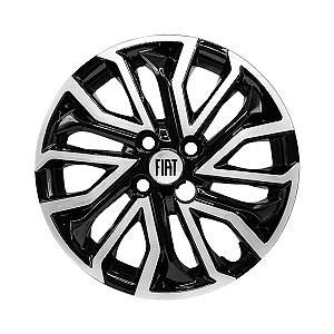 Calota Aro 15 Argo Cronos 2022/... Preto Brilhante C/Prata