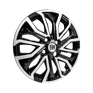 Calota Aro 15 Argo Cronos 2022/... Preto Brilhante C/Prata