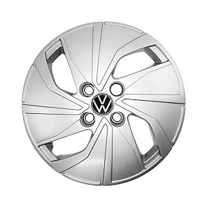 Calota Aro 15 Vw Polo 2018 até 2025 Prata C/ Emblema Novo