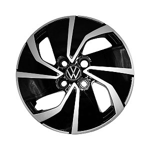 Calota Aro 15 Polo 18/... Preta Brilhante E Prata C/Emblema