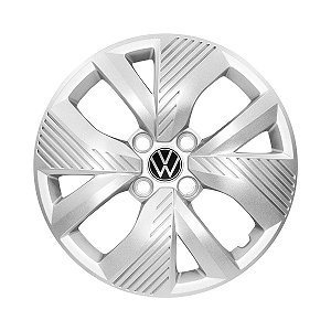 Calota Aro 15 Vw Polo Track 2023/2024 (Prata) Emblema Novo