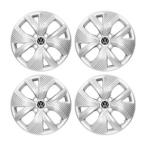 Jogo Calota Aro 15 Polo Track 2023/2024 (Prata) Emblema Novo