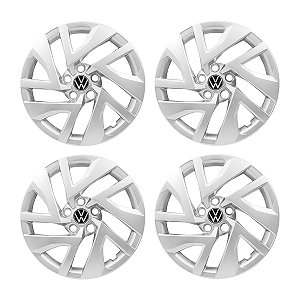 Jogo Calota Aro 15 Virtus 2023 (Prata) Emblema Novo