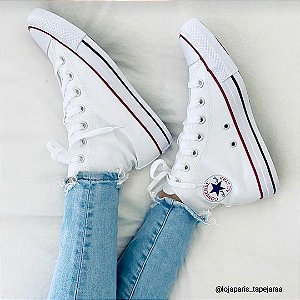 Tênis allstar Cano Longo Branco