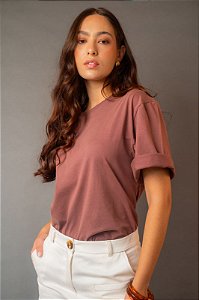 T-SHIRT MAYRA MARROM