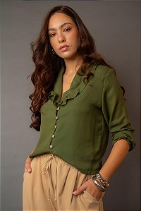 CAMISA ALAIDE CREPE VERDE