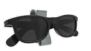 Kit Clips Porta Óculos Quebra Sol Veicular/ Cinza