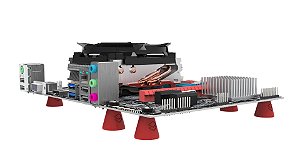 Suporte Externo Placa Mãe GPU-VGA/VERMELHO