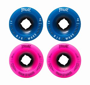 Rodas Freak | Roda para simulador de surf| Combinação: 2 Shock Wave 92a Rosa e 2 Big Wave 81a