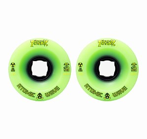 Freak SurfSkate | Par de rodas | Modelo: 2 Atomic Wave 90A 65mm na cor Verde.