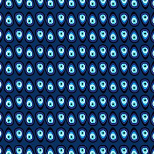 Tecido Microfibra Estampa Digital 0.50 cm - Olho Gota Fundo Marinho