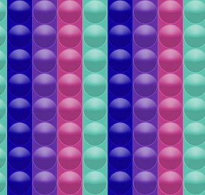 Tecido Microfibra Estampa Digital 0.50 cm - Pop It Azul, Roxo, Rosa e Verde.