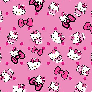 Tecido Gabardine Estampa Digital 5m -  Hello Kitty 2