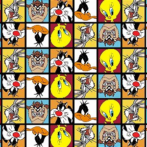 Tecido Gabardine Estampa Digital 5m - Looney Tunes 2