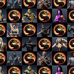 Tecido Gabardine Estampa Digital 5m - Mortal Kombat 2