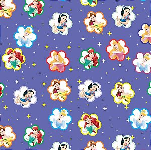 Tecido Gabardine Estampa Digital 5m - Princesas Nova