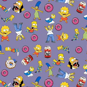 Tecido Gabardine Estampa Digital 5m - Simpsons Novo