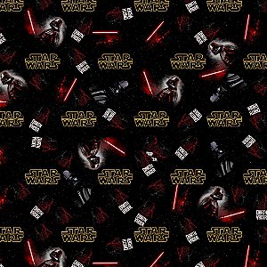 Tecido Gabardine Estampa Digital 5m - Star Wars Novo