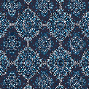 Tecido Oxfordine Estampa digital 5m - Bandana marinho