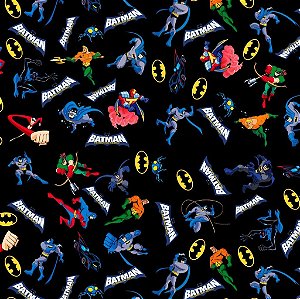 Tecido Oxfordine Estampa Digital 5m - Batman 4 Preto